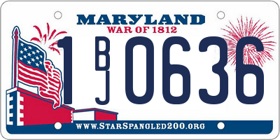 MD license plate 1BJ0636