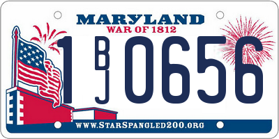 MD license plate 1BJ0656