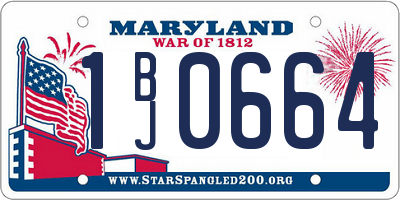 MD license plate 1BJ0664