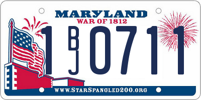MD license plate 1BJ0711