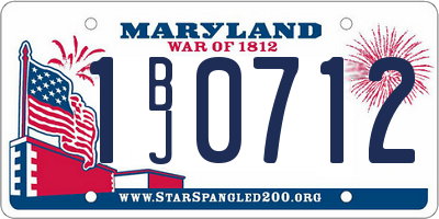 MD license plate 1BJ0712