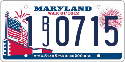 MD license plate 1BJ0715