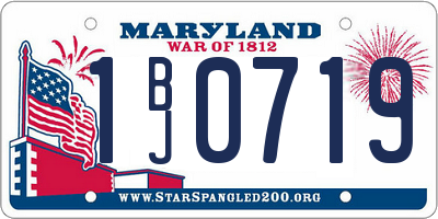 MD license plate 1BJ0719