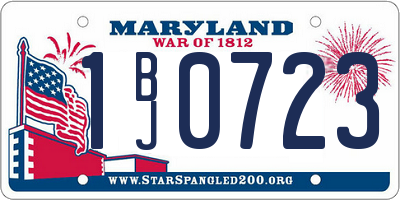 MD license plate 1BJ0723