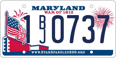 MD license plate 1BJ0737