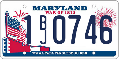 MD license plate 1BJ0746