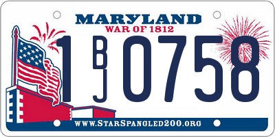 MD license plate 1BJ0758