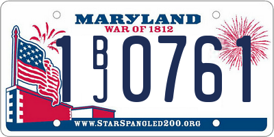 MD license plate 1BJ0761
