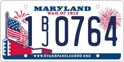 MD license plate 1BJ0764