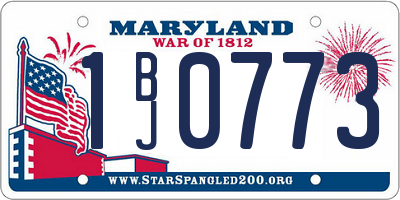 MD license plate 1BJ0773