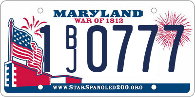 MD license plate 1BJ0777