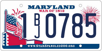 MD license plate 1BJ0785