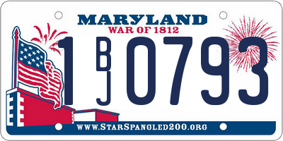 MD license plate 1BJ0793