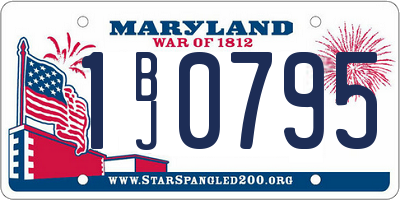 MD license plate 1BJ0795