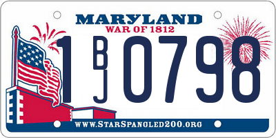 MD license plate 1BJ0798