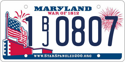 MD license plate 1BJ0807