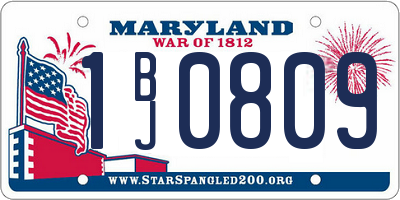 MD license plate 1BJ0809