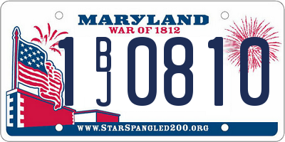 MD license plate 1BJ0810