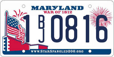 MD license plate 1BJ0816