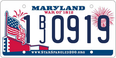 MD license plate 1BJ0919