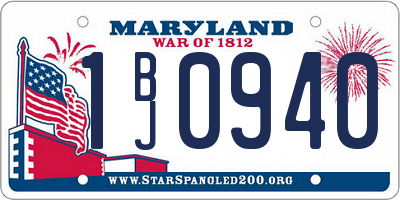 MD license plate 1BJ0940
