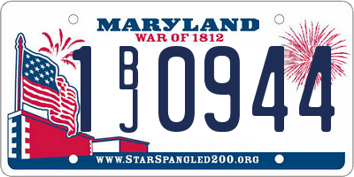 MD license plate 1BJ0944