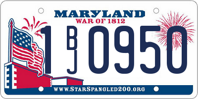 MD license plate 1BJ0950