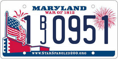 MD license plate 1BJ0951