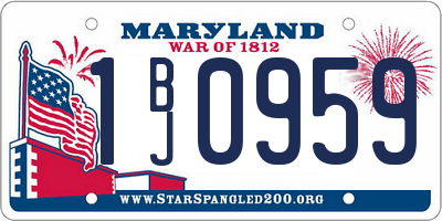 MD license plate 1BJ0959