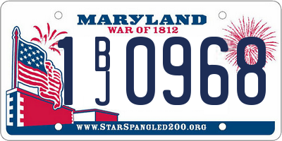 MD license plate 1BJ0968
