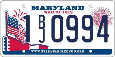 MD license plate 1BJ0994