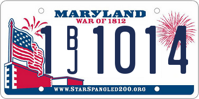 MD license plate 1BJ1014