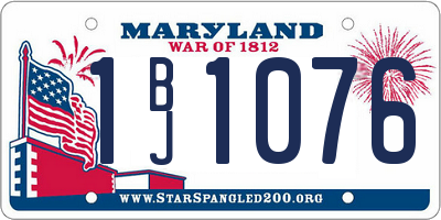MD license plate 1BJ1076