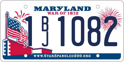 MD license plate 1BJ1082