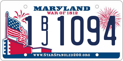 MD license plate 1BJ1094