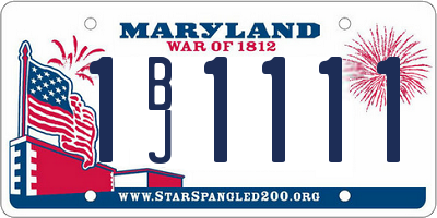 MD license plate 1BJ1111