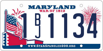 MD license plate 1BJ1134