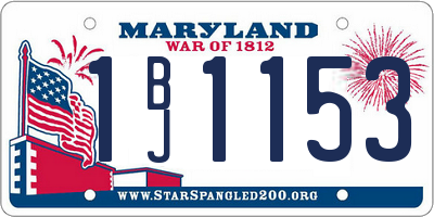MD license plate 1BJ1153