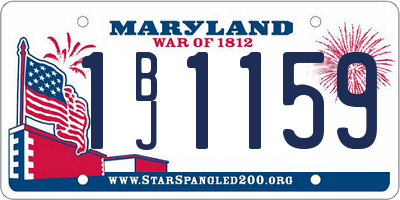 MD license plate 1BJ1159