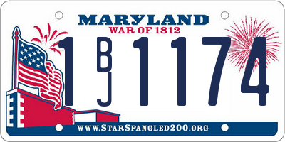 MD license plate 1BJ1174