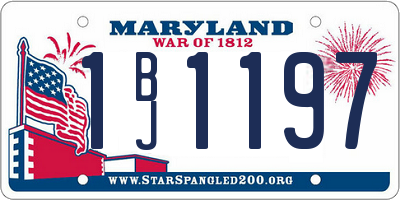 MD license plate 1BJ1197