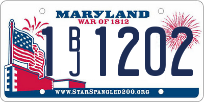 MD license plate 1BJ1202