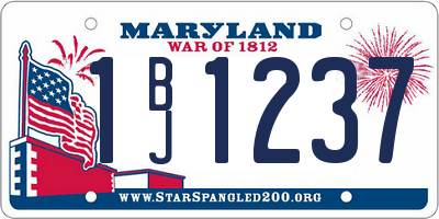 MD license plate 1BJ1237