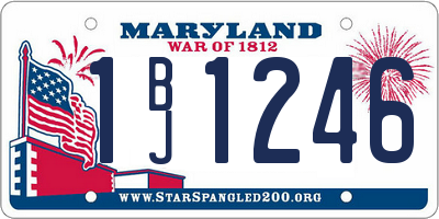 MD license plate 1BJ1246