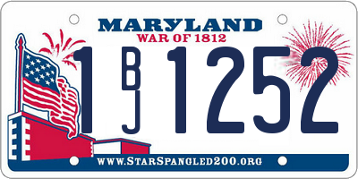 MD license plate 1BJ1252