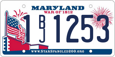 MD license plate 1BJ1253