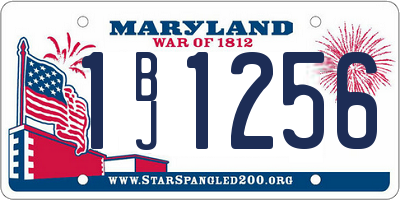 MD license plate 1BJ1256