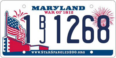 MD license plate 1BJ1268
