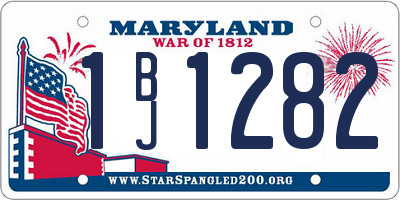 MD license plate 1BJ1282