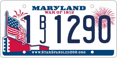 MD license plate 1BJ1290